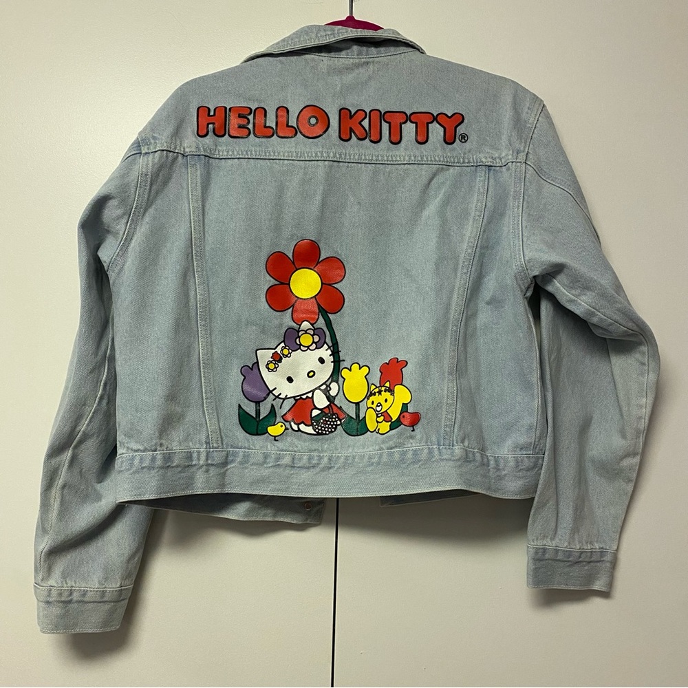 Hello Kitty Denim Jean Jacket Shein